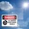 Signmission All Drivers Must Chock Wheels Danger Sign, Vinyl Decal, 14in W x 10in L, 2PK OS-2PACK-DS-D-1014-L-1025 - alternate 2